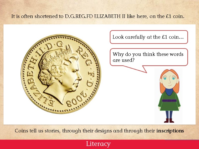 It is often shortened to D.G.REG.FD ELIZABETH II like here, on the £1 coin.